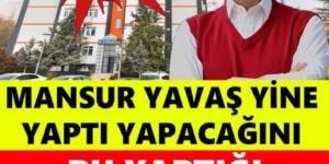 Mansur Yavaş’tan Yaptığı Yeni Uygulama